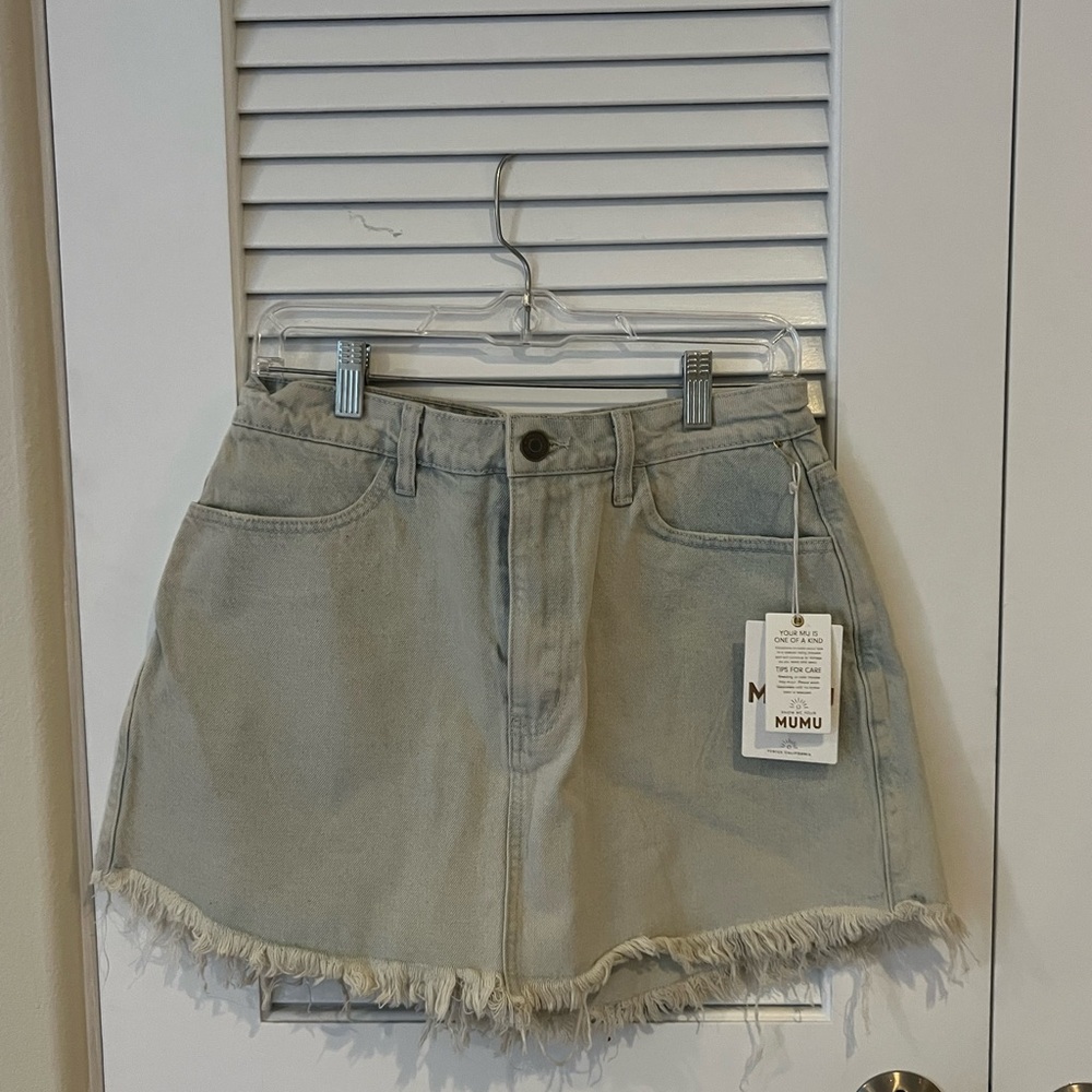 Show Me Your Mumu Demin Skirt with Shorts